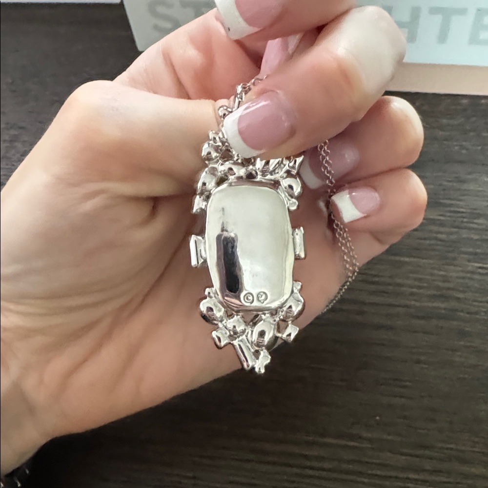 Swarovski Necklace with Blue and Clear Gemstones - Picture 5 of 5